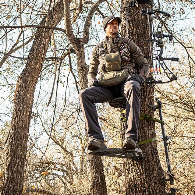 Man in hunting stand