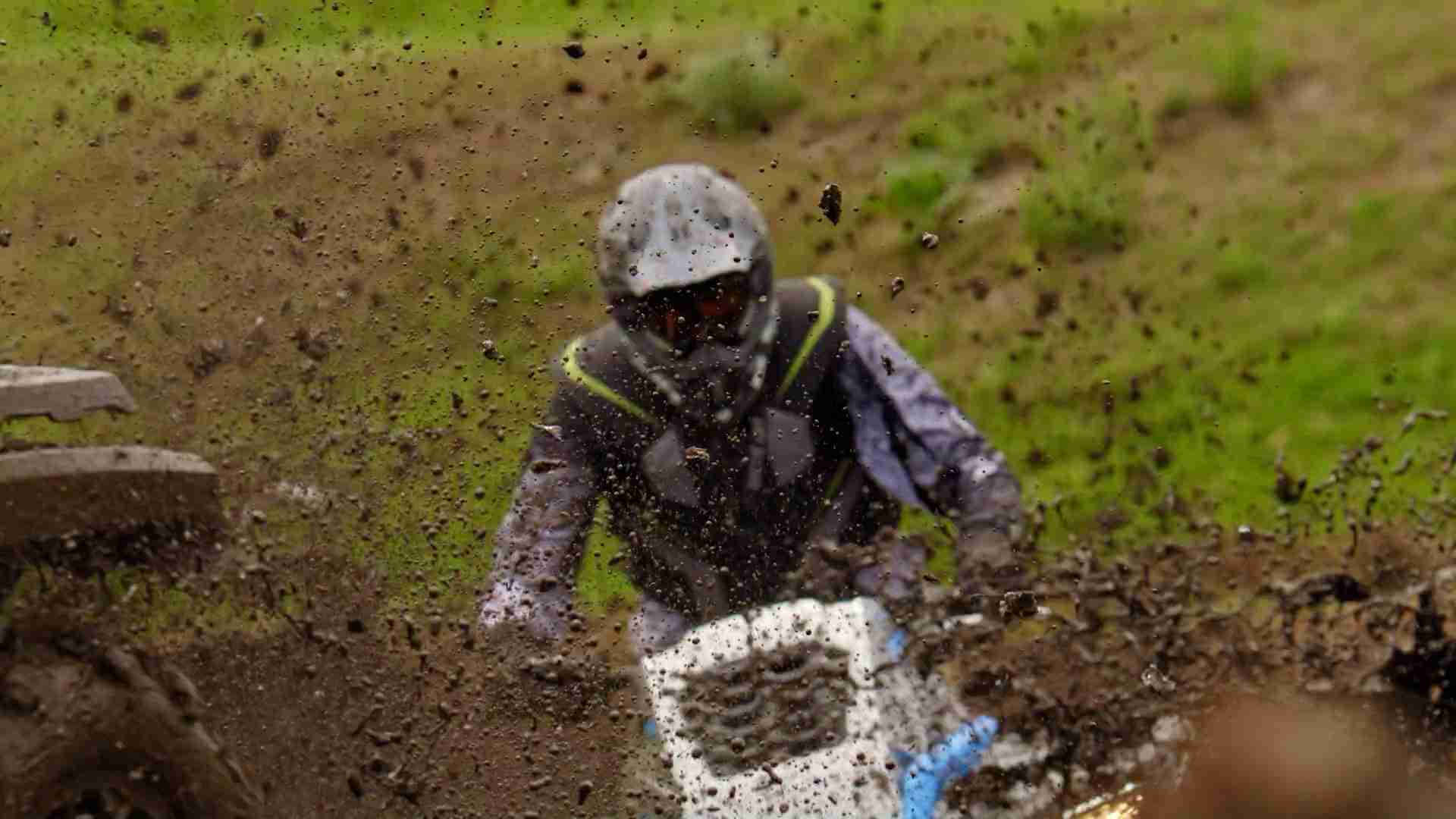 A person riding an ATV outdoors